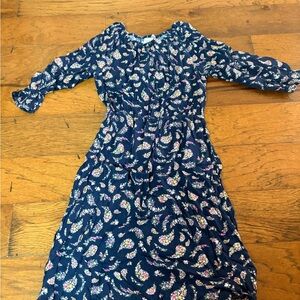 Old Navy Navy Blue Floral Kids Dress